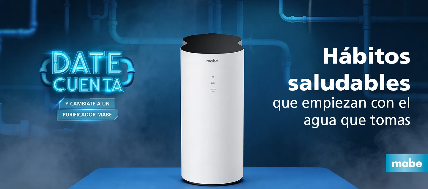 Purificador de agua para el hogar que promueve hábitos saludables, hidratación diaria y consumo de agua purificada para el bienestar de toda la familia.